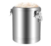 CHERIPOLI Recipiente térmico de 20 L/40 L para alimentos, cubo aislado con tapa, jarra térmica de acero inoxidable, para café, té o vino caliente, mantiene la comida caliente durante 12 horas y fría