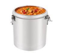 CHERIPOLI Recipiente térmico de 20 L/40 L para alimentos, cubo aislado con tapa, jarra térmica de acero inoxidable, para café, té o vino caliente, mantiene la comida caliente durante 12 horas y fría