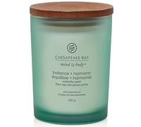 Chesapeake Bay Vela perfumada | Balance + Harmony (Water Lily Pear) Vela aromática mediana | Tiempo de combustión: hasta 57 horas | Colección Mind & Body | Regalos para mujeres