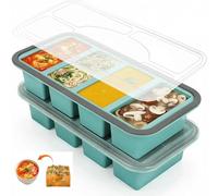 Chesomn 2 Piezas Molde para Congelar Porciones, 125ml/250ml Souper Cubes