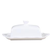 Chic Antique Mantequera Provenza Vajilla Porcelana Blanco Mantequera 13x20 CM