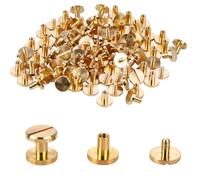 Chicago - Tornillos para encuadernación de 4 mm x 8 mm, tuercas Phillips de 10 mm, juego de encuadernación de tornillos Chicago para decoración de cuero DIY, álbumes de recortes, álbumes de fotos,