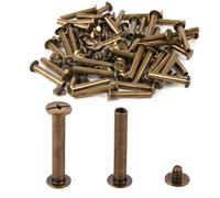 Chicago - Tornillos para encuadernación de 5 mm x 25 mm, tuercas Phillips de 9,5 mm, juego de encuadernación de tornillos Chicago para decoración de cuero, álbumes de recortes, álbumes de fotos,