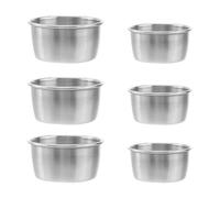 CHICAMPERA 6 Tazas de Acero Inoxidable para Salsa, Porta Salsas Práctico y Resistente, Almacenamiento para Condimentos en Cocina