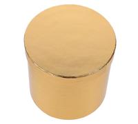 CHICAMPERA Caja redonda para flores y caramelos, mini cubo de cartón dorado para regalos en jardinería y ocasiones especiales