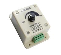 CHICAMPERA Regulador de Intensidad LED Pwm de 12v 8a Mando Manual y Diseño en Plástico Blanco para Atenuación Rápida y Uso en Pared