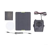 ChicBosomn Panel solar Plus calentador, panel solar de cristal único de 20 W con compartimento para batería, equipo de viento cálido