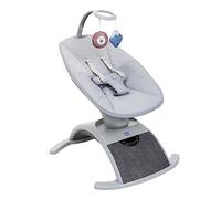 Chicco Columpio electrónico Comfy Wave – movimientos y melodías, respaldo reclinable, Gris