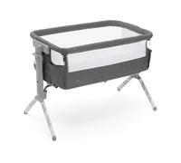 Chicco Next2Me Armonia, Cuna para recién nacidos, Cuna Colecho, barandilla abatible, 11 niveles de altura, altura regulable de 66 a 83 cm, 4 ruedas, excelente circulación del aire, Gris Oscuro Melange