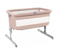 Chicco Next2Me Cuna de Colecho para Bebé con Colchón, Apertura Lateral, Altura Ajustable, Paneles de Malla, Ruedas y Bolsa de Viaje 0-6 Meses