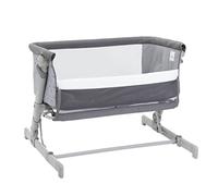Chicco Next2Me Go, Cuna Colecho Bebé, Compatible con Varias Camas, Altura Ajustable, Buena Circulación de Aire, Cuna de Viaje, Gris Oscuro