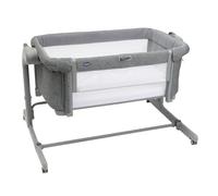 Chicco Next2Me Magic EVO Cuna Bebé Lado de la Cama, con Modo Mecedora, Inclinable, Barandilla Abatible, Altura Ajustable, 4 Ruedas, Colchón y Bolsa de Viaje Incluidos, Gris Oscuro