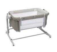 Chicco Next2Me Magic EVO, Cuna Colecho Bebé, con Modo Columpio, Aleta Abatible, 11 Niveles de Altura, Altura Ajustable, Cuna de Colecho, 4 Ruedas, Colchón y Bolsa de Viaje Incluido, Beige