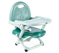 Chicco Pocket Snack Alzador de Silla para Niños para Comer, Apto de 6 Meses hasta 3 Años (15 kg), Trona de Viaje Portátil y Ajustable para Bebés, Compacta y con Bandeja Desmontable - Verde (Sage)