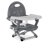 Chicco Alzador de silla Pocket Snack – 6–36 meses (15 kg) – Portátil, bandeja desmontable – Gris