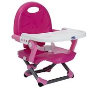 Chicco Pocket Snack Alzador de Silla para Niños para Comer, Apto de 6 Meses hasta 3 Años (15 kg), Trona de Viaje Portátil y Ajustable para Bebés, Compacta y con Bandeja Desmontable - Rosa