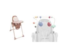 Chicco Polly Armonia Trona Evolutiva con Barra de Juego Incluida, Trona para Comida para Niños desde 0 Meses hasta 40 kg, Trona Reclinable, Altura y Reposapiés Regulables, 4 Ruedas, Cierre Compacto