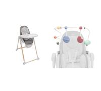 Chicco Polly Armonia Trona Evolutiva con Barra de Juego Incluida, Trona para Comida para Niños desde 0 Meses hasta 40 kg, Trona Reclinable, Altura y Reposapiés Regulables, 4 Ruedas, Cierre Compacto