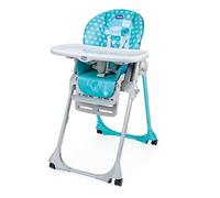 Chicco Polly Easy Trona Evolutiva para Bebés 6 Meses, 3 Años (15 kg) - Trona Convertible Reclinable y Transformable en Hamaca con Altura Regulable, 4 Ruedas, Cierre Compacto, Color Azul (Tucano)