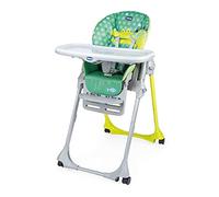 Chicco Polly Easy Trona Evolutiva para Bebés 6 Meses, 3 Años (15 kg) - Trona Convertible Reclinable y Transformable en Hamaca con Altura Regulable, 4 Ruedas, Color Verde (Cocodrilo)