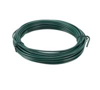 CHICIRIS Alambres de Hierro para Plantas, 1 Rollo de Estacas de Soporte para Plantas Cortables y Flexibles de 3 Mm con 800 Bridas Giratorias y 20 Clips para Flores de Jardín, Verduras, (12 m/39,4