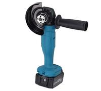 CHICIRIS Amoladora Angular Inalámbrica, 10000 RPM sin Escobillas para Corte de Metal con Rueda de 4-1/2 Pulgadas, Compatible con Batería de Litio de 18 V, Azul