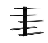 CHICIRIS Estante Flotante para Figuras, Elegante Estante de Exhibición de Madera para Adornos de Muñecas, Apartamentos Pequeños, 37x6cm (Negro 5 Niveles.)