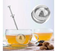 CHICIRIS Infusor de té Retráctil de Acero Inoxidable, Colador de Forma Redonda, Herramienta de Fácil Limpieza para té de Hojas Sueltas, 7,1 Pulgadas