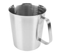 CHICIRIS Jarra Medidora de Acero Inoxidable para Espumar Leche con Marcas de Graduación Precisas para Baristas Profesionales y Uso Doméstico (1000ml)