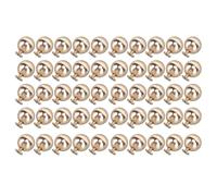CHICIRIS Kit de Remaches Esféricos, 50 Juegos de Tachuelas Decorativas de Hierro Duradero de 10mm para Manualidades de Cuero, Ropa, Bolsos (GOLD)
