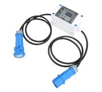 CHICIRIS Medidor de Potencia Digital, ABS PA66 Medidor KWH Portátil con Disyuntor WiFi, Pantalla LCD de 0 A 100 A, IP67 IP44, Memoria de Apagado para RV Camping Hogar Uso Al Aire Libre