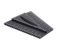 CHICIRIS Medidor de Trazado 2 en 1 Buscador de Línea Central de Calibre, para Herramientas de Medición de Carpintería con Abrazadera ABS de 1/8 a 5 Pulgadas