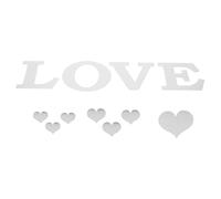 CHICIRIS Pegatinas de Pared con Espejo en Forma de Corazón, Calcomanías Decorativas de Pared 3D para Decoración del Hogar, Perfectas para Dormitorio y Sala de Estar, Material de PVC, Juego de 11