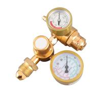 CHICIRIS Regulador de Soldadura de Gas, Medidor de Flujo de Argón CO2 con Entrada CGA580 Salida de 1/4 Pulgadas 4500 Psi para MIG TIG