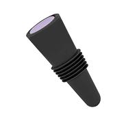 CHICIRIS Tapón para Botella de Vino, Corchos de Vino Reutilizables de Acero Inoxidable de Silicona de Grado Alimenticio, 6,1 X 2,35 Cm, con Sellado para Botellas de Estándar (BLACK)