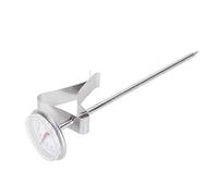 CHICIRIS Termómetro para café Esfera de Acero Inoxidable Duradera con Gancho para Espumar y Cocinar Leche - Medidor de Temperatura Preciso - 13,9x3,2 Cm