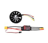CHICIRIS Ventilador con Conductos EDF de 64 Mm, 12 Aspas, 2836, Motor de | EDF de 64 Mm y 12 Palas con Motor 2836 2900 KV y ESC de 60 A.Anillo Guía Desmontable, Salida UBEC, Conector XT60.