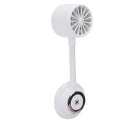 CHICIRIS Ventilador Magnético para Teléfono, Miniventilador Compacto con 3 Velocidades y Luz Nocturna para Escritorio de Viaje Al Aire Libre, 53x48x210mm (WHITE)
