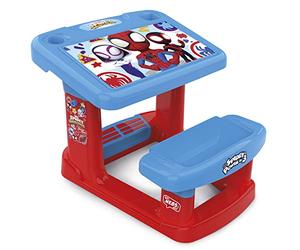 Chicos - Pupitre Spidey | Escritorio Infantil con Gran superfície de Trabajo y Compartimentos para Guardar Objetos, Incluye 5 láminas de Spidey, A Partir de 24 Meses (51063)