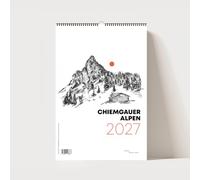 Chiemgauer Alpen, Design Wandkalender 2027, Monatskalender, A4: Liebevoll illustrierter Monatskalender mit 12 bekannten Gipfel der Chiemgauer Alpen. ... - perfekt für Alpenliebhaber und Designfans.
