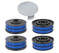 CHIHOLEN 4 Bobina de hilo de repuesto compatible con Ryobi RAC123, bobina de hilo para Ryobi RLT4027, RLT4125, RLT5027, RLT6030, RLT5127,Ø1,5mm-8,3m,con cubierta de bobina RAC122(4 Bobin 1 Tapa)