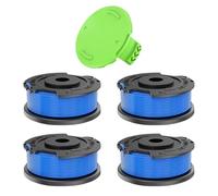 CHIHOLEN 4 Bobinas de Hilo para Cortabordes Compatible con 29252/29092, Bobina de Hilo de para Greenworks 18V 24V 40V 60V 80V, G24LT, G24LTK2, G24LT30M, G24LT30MK2, Ø1,65mm 4,9m(4 Bobin 1 Tapa)