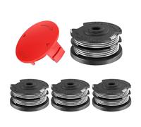 CHIHOLEN 4 Bobinas de Hilo para Cortabordes Compatibles con F016800351,para Bosch Art 24/27/30/24+/27+/30+/30-36 LI,AdvancedGrassCut36,Ø1,65mm 6,1m, con cubierta de bobina 1600A00X61(4 Bobin 1 Tapa)
