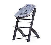 CHILDHOME, Hamaca compatible con la trona Evosit de Childhome, desde el nacimiento, hasta los 6 meses, varias reclinaciones, arnés de 5 puntos, Jersey 100% algodón Oekotex, negro