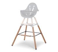 CHILDHOME, Juego de patas extra largas para la trona Evolu 2, se adapta a la isla de cocina o de un bar con una altura de 90 cm, reposapiés, madera de haya, fácil de montar, color antracita