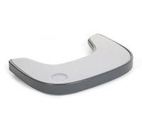 CHILDHOME, Tableta para la trona Evolu 2, Ajustable en profundidad, Fácil de instalar, Con mantel de silicona, Antideslizante, Fácil de limpiar, Antracita