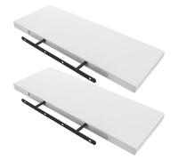 CHILDWEET 2 Piezas Estante Flotante de Pared de Madera de Color Claro | Perfil Estrecho y Bordes Redondeados, Montaje Estable con Tornillos de Expansión, para Cocina y Juguetes