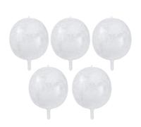 CHILDWEET 5 Globos de Aluminio Pack de 5 Unidades Blancos en Forma de Copo de Nieve 22 Pulgadas para Decoración de Fiestas y Fondos Fotográficos
