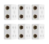 CHILDWEET Bloque de Terminales de Cerámica Resistencia Alta Temperatura de 5 Orificios y 2 Vías, Conectores para Cables Eléctricos Fácil Instalación para Aplicaciones Industriales