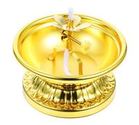 CHILDWEET Lámpara de Aceite Metálica Regulable Lámpara de Queroseno Vintage para Adoración Budista Decoración Retro y Hogar Duradera y Estable